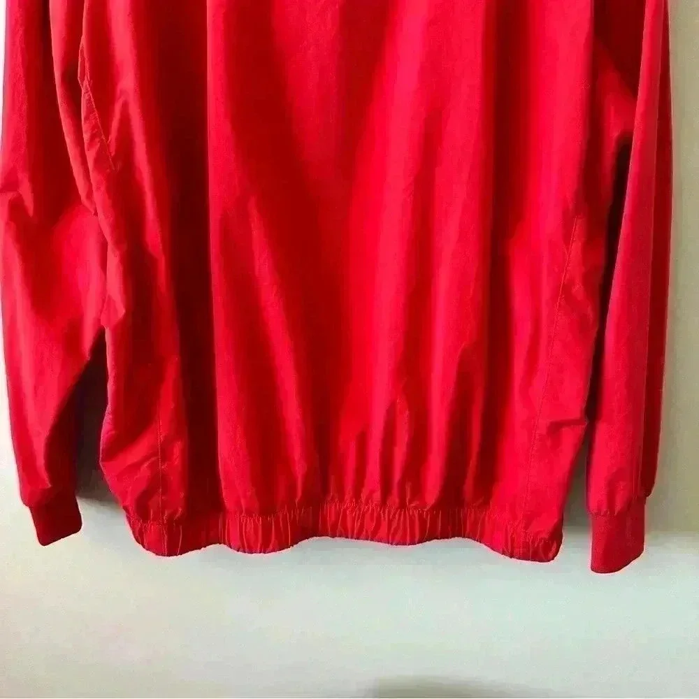 Footjoy Windbreaker Men’s large Button Golf Jacket Coat Lightweight Red …